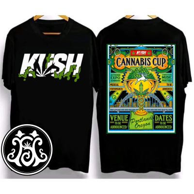 KUSH ออกแบบใหม่ Unisex เสื้อยืดที่มีสีสันผ้าฝ้าย 100% เสื้อยืดลายวินเทจ แขนสั้นลำลองผู้ชาย เสื้อยืดคอกลมลายการ์ตูน