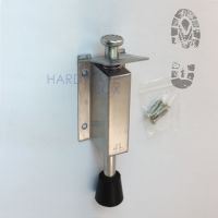 foot operated door stop stainless steel stopper stay spring loaded Door Hardware Locks