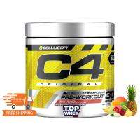 Cellucor C4 Original Pre Workout 30 Servings- อาหารเสริมก่อนออกกำลังกาย Pre-Workout มีกรดอมิโน สารสกัดจากชาเขียวและกาแฟ  ช่วยให้มีประสิทธิภาพในการออกกำลังด้านพละกำลัง  สดชื่น  เหมาะสำหรับนักกีฬาทั่วไปและระดับมืออาชีพ  ทานก่อนออกกำลังกาย10-20นาที