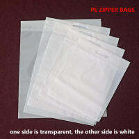 50pcs- Repeatable Zipper PE plastic garment Packaging bags with handle for Underwear, socks, shirt, hat