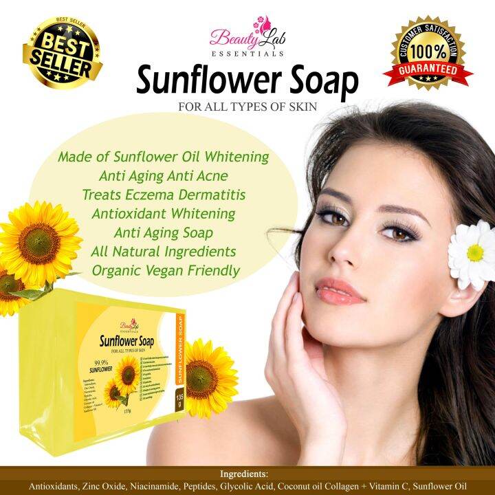 Beauty Lab Essentials Sunflower Soap with Collagen and Niacinamide Plus