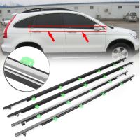 4ชิ้นสำหรับ CR-V 2007-2011แผ่นกันอากาศติดกระจกหน้าต่างรถยนต์แผ่นสายพานซีลสภาพอากาศภายนอกสำหรับ Honda CRV 2007 2008 2009 2011 2010