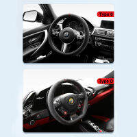 Steering Wheel Cover, Ultra-thin, Non-slip, D-shaped Round, Breathable, Sweat-absorbent, Suede Cover for All Seasons