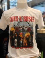 HYHY GUNS NROSES สีขาว เสื้อวงดนตรี ร็อคต่างประเทศ เสื้อชาวร็อค เสื้อtour would เสื้อยืดคอกลม เสื้อยืดผู้ชาย เสื้อสไตล์วินเทจ ไม่มีตะเข็บขาง เสื้อยืดลำลอง