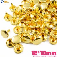 【CW】 250 set 12x10mm Gold Cap Round Rivet Punk