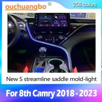 Ouchuangbo ไฟสร้างบรรยากาศสำหรับ Camry 8 Xv70 8Th 2018-2023 Backlight Saddle โคมไฟสร้างบรรยากาศ256สีภายในชุด Led