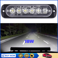 ไฟแฟลชรถยนต์18W,ไฟตัดหมอกสีขาว DRL 12V-24V 6LED