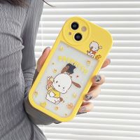 {Doudou Plush} การ์ตูนน่ารัก Pochacco เคสโทรศัพท์มือถือ Kawaii Anime Sanrio iPhone 14 13 12 11 X Plus Max เคสห่อหุ้มของเล่นของขวัญเด็กผู้หญิง