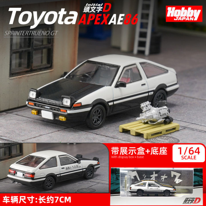 hobbyjapan-1-64-initial-d-โตโยต้า-ae86ฮอนด้าซีวิค-ek9ของเล่นรถ-diecast-สำหรับเด็กผู้ชายของขวัญวันเกิดคอลเลกชันรถ-kids-toys