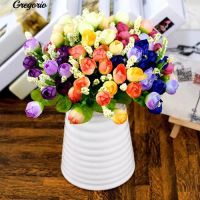 Gregorio 15Heads / 1Bouquet Handmade งานแต่งหน้าตกแต่งบ้านดอกไม้ประดิษฐ์ Rose Flowers