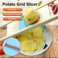 Wooden Potato Grid Slicer Vegetable Grater Corrugated Net Chopper Cutter Wave knife Chipper Salad Kitchen Shredder Peeler Masher Graters  Peelers Slic