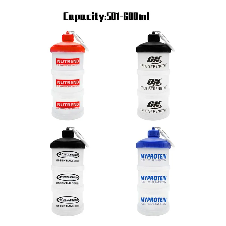 Protein Powder Funnel Water Bottle Gym Partner Box Protein Shaker Bottles