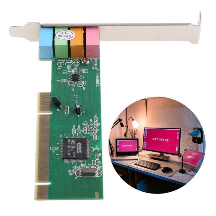 คอมพิวเตอร์ในตัวการ์ดเสียงอิสระ8738-kartu-suara-pci-การ์ดเสียง4-1-5ช่อง-lsk3825การ์ดเสียง-s