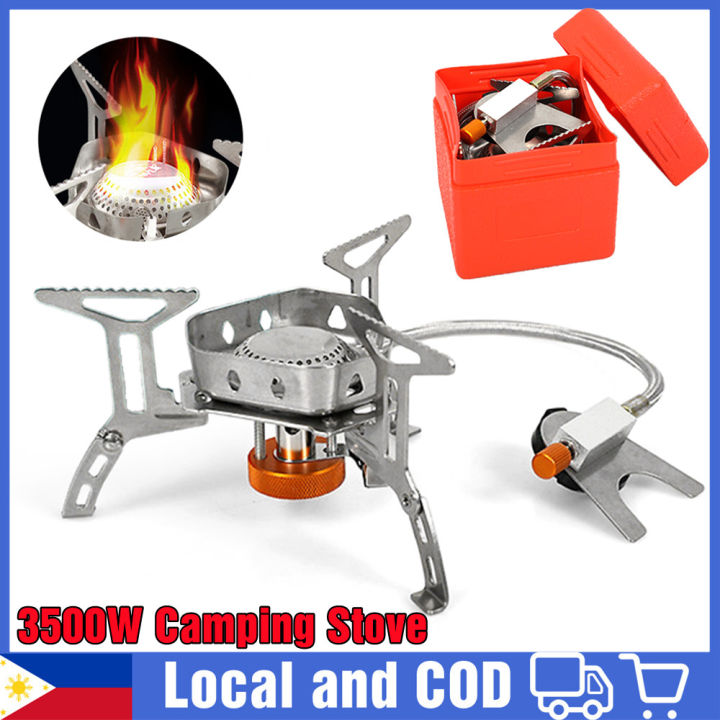 3500W Mini Camping Gas Stoves Portable Ultra-Light Foldable Gas