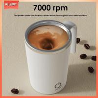 PLLEWY 400มล. ถ้วยผสมอัตโนมัติ ฉนวนกันความร้อนอัตโนมัติ เหล็กไร้สนิม ถ้วยปั่นไฟฟ้า แบบพกพาได้ ที่ชาร์จ USB แก้วกวนด้วยตนเอง คนขี้เกียจ