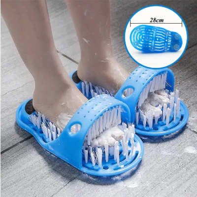 รองเท้าล้างเท้า แปรงล้างเท้าแบบสวมเท้า แปรงสำหรับทำความสะอาดเท้า