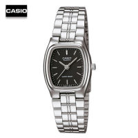 Velashop นาฬิกาข้อมือผู้หญิง Casio สายสแตนเลส หน้าปัดดำ รุ่น LTP-1169D-1ADF, LTP-1169D-1A, LTP-1169D