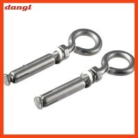 DANGL 5pcs 304สแตนเลสสตีล สลักเกลียวขยาย M8 106มม. เงินสีเงิน สลักเกลียวตา ฮาร์ดแวร์สำหรับคลังสินค้า ทนทานสำหรับงานหนัก สลักเกลียวสกรู สมออิฐคอนกรีตติดผนัง