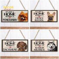 Lupeishop Vintage Dog Pet ป้ายไม้สำหรับสุนัข-ภาพวาดแผ่นไม้ภาพแขวน Plaques - Welcome Home Room Door Wall Decoration