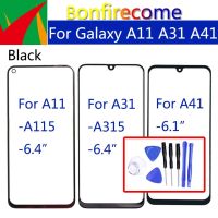 หน้าจอด้านนอก Samsung Galaxy A11 A115f A115m A31 A315f A315g/L A315n A41ด้านหน้าสัมผัสแผงแอลซีดีจอแสดงผล Out ฝาครอบเลนส์