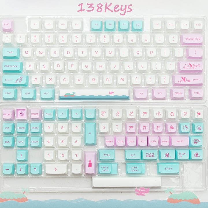 childish-interest-keycap-set-138คีย์-xda-profile-pbt-ใช้งานร่วมกับ-gateron-cherry-mx-switches-mechanical-gaming-keyboard-keycap