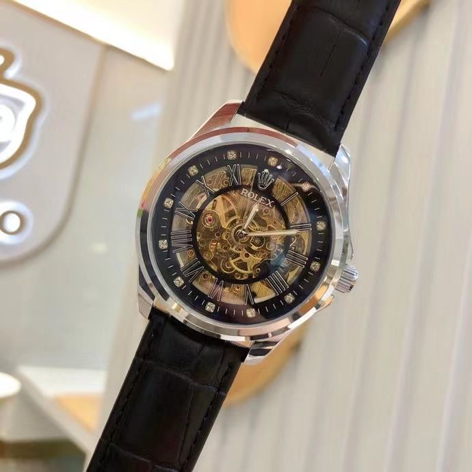 นาฬิกากลไกของผู้ชายปี2022นาฬิกาข้อมือผู้ชายใหม่สายหนังนาฬิกาผู้ชายนาฬิกาแฟชั่นลำลองธุรกิจ