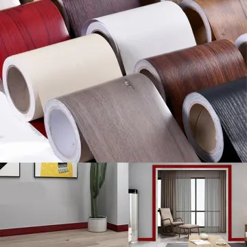 5M/Roll Realistic Wood Grain Repair Adhensive Duct Tape Floor Furniture  Renovation Skirting Line Sticker Home Decoration