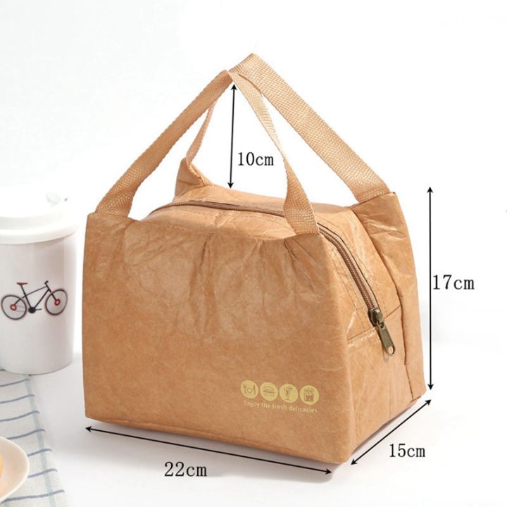 kraft-paper-collapsible-cold-retention-food-cooler-bag-bento-bag-picnic-hiking-thermal-insulated-bag-lunch-bag