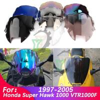 ที่เบนทางลมกระจกหน้ารถคาเฟ่มอเตอร์ไซค์เรเซอร์ VTR 1000 F สำหรับ Honda Super Hawk VTR1000F VTR 1000F 1997-2004 2005