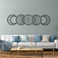 ต่างหูแบบหมุดรูปดวงจันทร์ผนังตกแต่ง,Moon ลักษณะ Wall Art ตกแต่งผนังแขวน (5ชิ้น) Nordic ไม้ Moon ลักษณะธรรมชาติออกแบบดวงจันทร์ภายใน,Boho อุปกรณ์ตกแต่งห้องนอนตกแต่งผนังบ้าน (สีดำ)