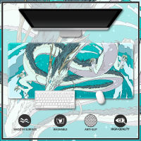 White Ryujin Customised Mouse Pad Gaming Table Mat Stitched Edge Rubber Extended Mousepad Large Stitched Edge Deskpad Computer Desk Mouse Pad