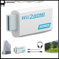 BDKNBU ตัวแปลงสัญญาณเสียงจอแสดงผล3.5มม. 1080P 720P WII2HDMI Wii เป็น HDMI-Compatible HD เต็มรูปแบบสายส่งสัญญาณ WII ไปยังอะแดปเตอร์ HDMI