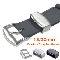 ☼♙✲ 316L สแตนเลสนาฬิกา Band Keeper/Clasp สำหรับ Seiko 18 20มม. โลหะห่วงผู้ถือแหวนหัวเข็มขัดสายยางซิลิโคนอุปกรณ์เสริม