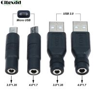 Cltgxdd 1PCS Micro USB / USB 2.0 Male to DC 3.5x1.35 / 4.0x1.7 mm Female Plug Jack Converter Laptop Adapter Connector