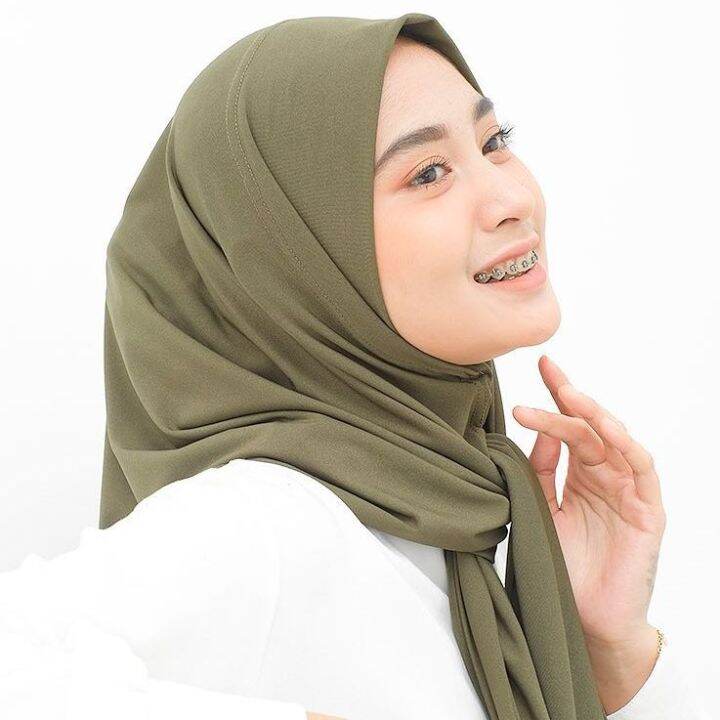 Hijab Instan Segitiga Jersey Oval Soft Pad Jilbab Instan Segitiga