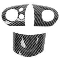 3pcs Steering Wheel Panel Cover Carbon Fiber Color Prevent Scratch for MINI Cooper R54 R55 R56 R60