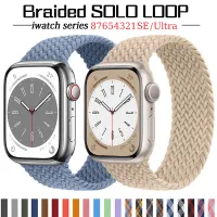 (ร้อน) ded Solo Loop สำหรับ Band 44มม. 40มม. 45มม. 41มม. 42มม. 38มม. ไนลอนสร้อยข้อมือ Serie 6 7 5 8 Ultra 49มม.