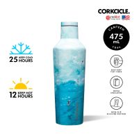 CORKCICLE : ขวดสแตนเลสสูญญากาศ 3 ชั้น กักเก็บความเย็นได้นานถึง 25 ชม. เก็บความร้อนได้ 12 ชม. 475ML  GRAY MALIN SURFERS 16OZ