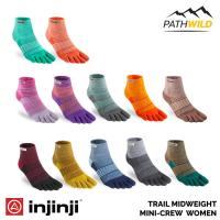 INJINJI WOMEN TRAIL MIDWEIGHT MINI-CREW ถุงเท้าแยกนิ้ว ถุงเท้ากีฬา ถุงเท้าออกกำลังกาย