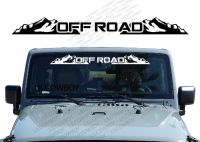 For OFF ROAD - Windshield Banner Decal Back Window Sticker Fits Jeep 4X4 Mud