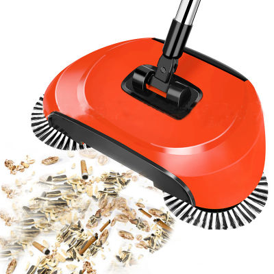 Hand push sweeping mop stainless steel sweeper push type hand push magic broom dusting handle household cleaning package