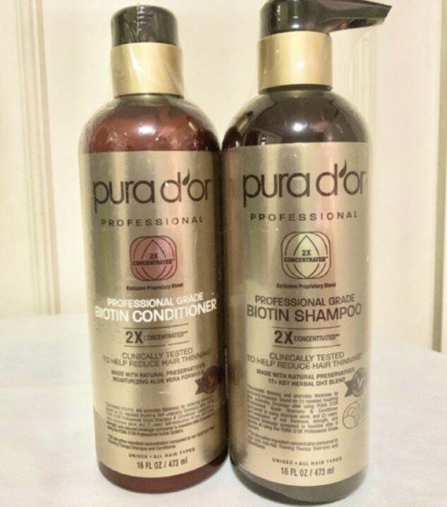 PURA D'OR Professional Grade AntiHair Thinning 2x Biotin Shampoo