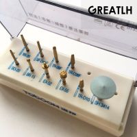 FG0710D 10PCS/Set Dental Posterior Teeth Preparation Ceramics Zirconia Crowns Burs Dental Lab Teeth Polishing Set