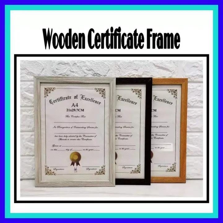 ★Basic Family Wooden Certificate Frame - A4 Size (Portrait) | Lazada PH