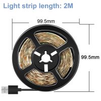 2835SMD ไฟแถบไฟ LED แบบ USB กันน้ำได้5V ยืดหยุ่นได้เทปไฟแบ็คดรอปเป่าลม LED Fita 1ม. 2ม. 3M 4ม. 5ม. พื้นหลังของหน้าจอทีวีไฟติดเพดานแถบไฟแถบไฟ LED