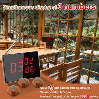 Commercial staff call bellCordless chimeWireless chimeWith 10 send buttonsSimultaneous display of 3 numbersTable chime for restaurants with Japanese manual