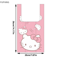 YUPANG น่ารัก sanrioed Hello Kitty Cinnamoroll อะนิเมะถุงขยะการ์ตูนน่ารักตุ๊กตาแบบพกพาพลาสติกหนาของขวัญสำหรับเด็กผู้หญิง