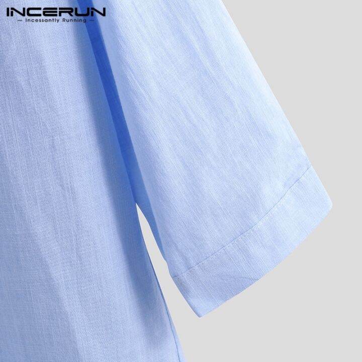 under-incerun-เสื้อเชิ้ตผ้าฝ้าย-เสื้อลำลองสำหรับผู้ชาย