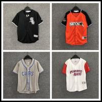 Top-quality Ready Stock MLB Baseball Jersey Cardigan Half Sleeve Men Women Hip Hop Plus Size Children Hip-Hop hiphop Parent-Child Wear Performance Class Uniform