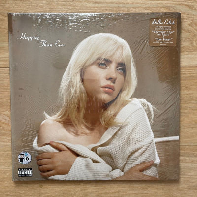 แผ่นเสียง Billie Eilish – Happier Than Ever, 2 x  **Black Recycle Vinyl, LP, Album ,canada มือหนึ่ง ซีล